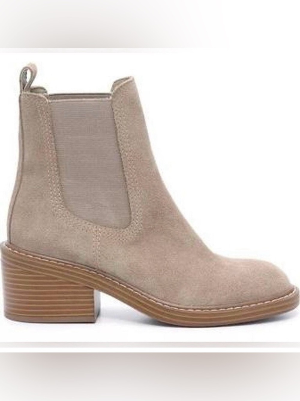 Steve Madden Laurely Chelsea Bootie Boots Suede Leather Size 9.5 Chunky Y2K